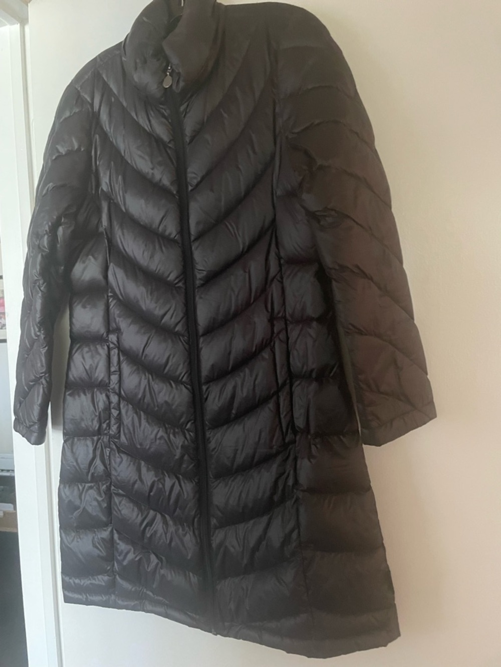 Calvin Klein Black Quilted Long down Puffer Coat size S